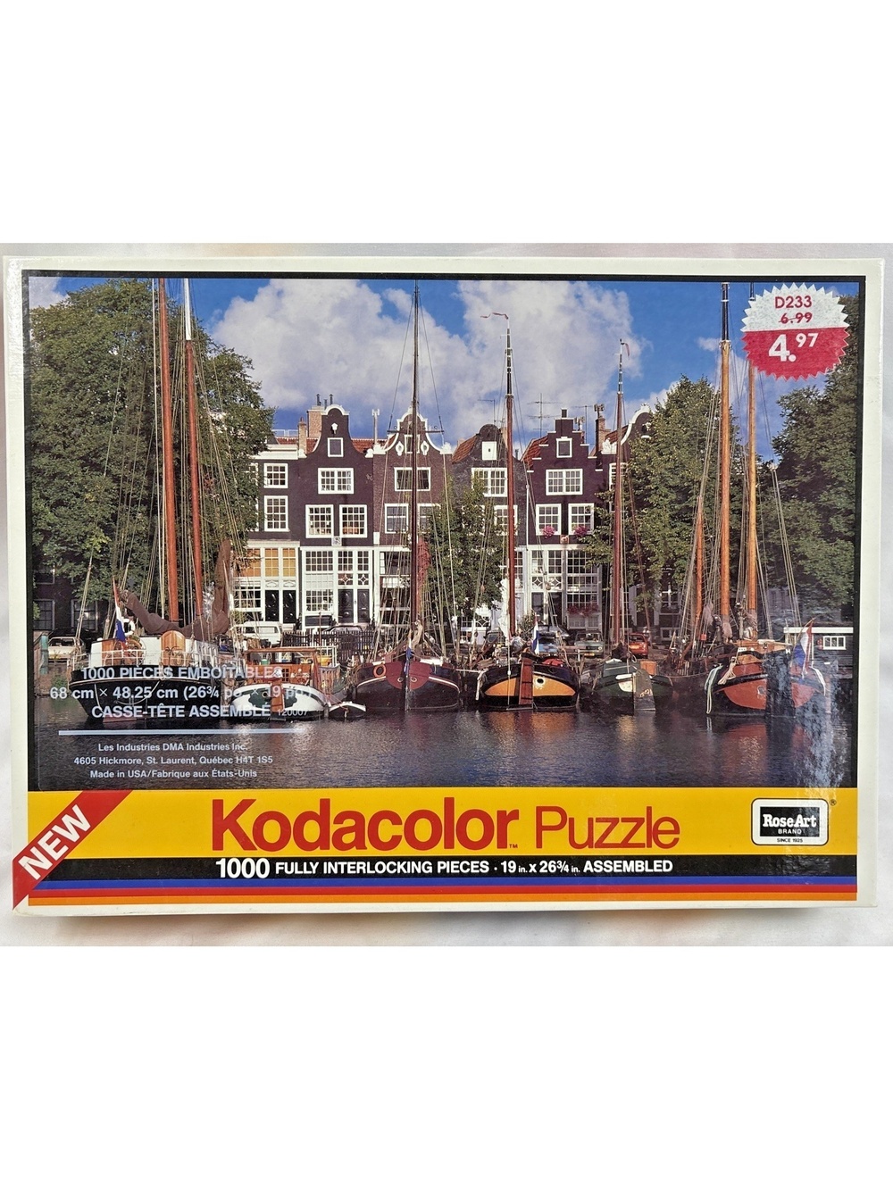 Kodacolor 1000pc Jigsaw Puzzle Zand Hoek, Amsterdam 19"X26¾" Complete